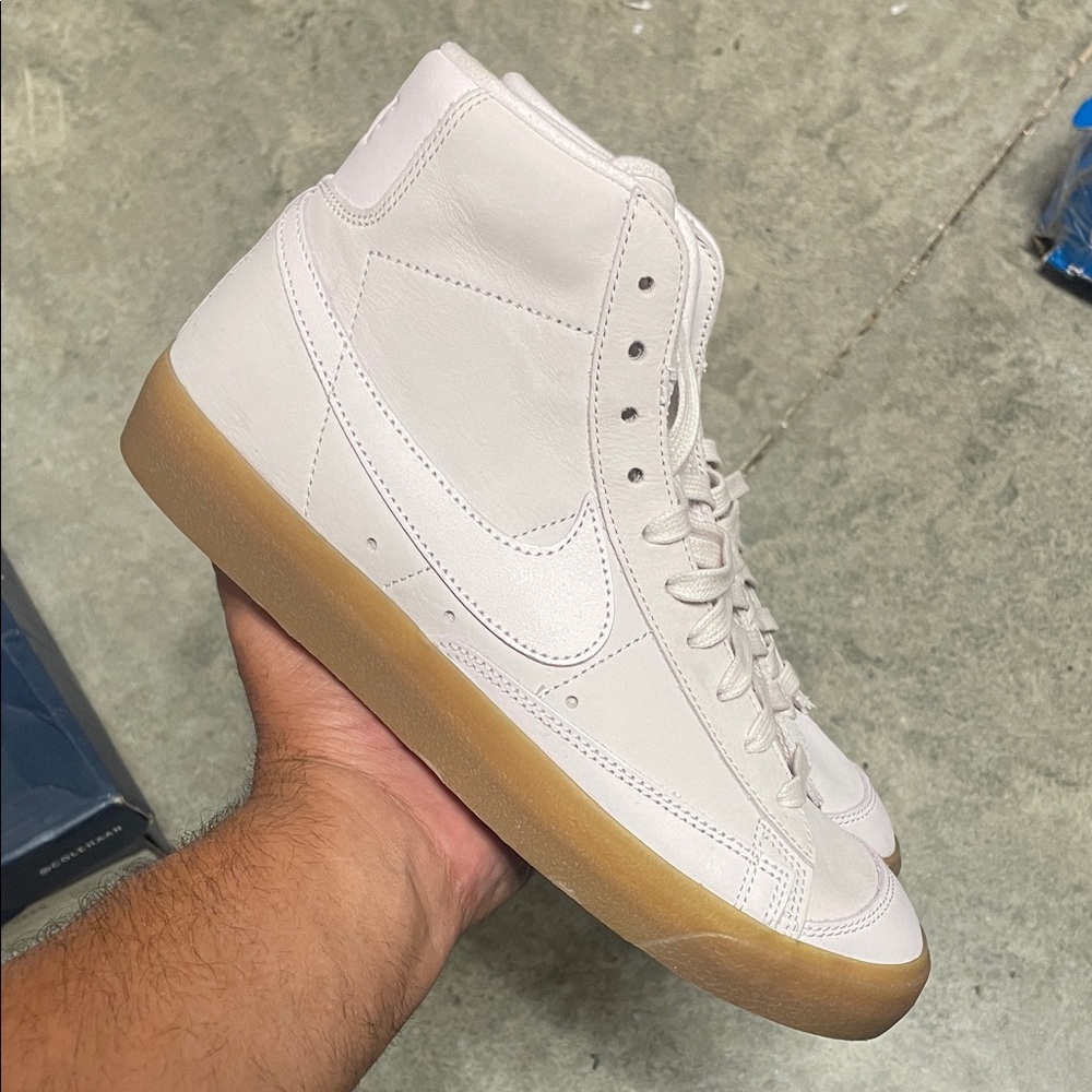 Nike blazer mid White and Tan High-Top Sneakers